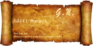 Gálfi Margit névjegykártya